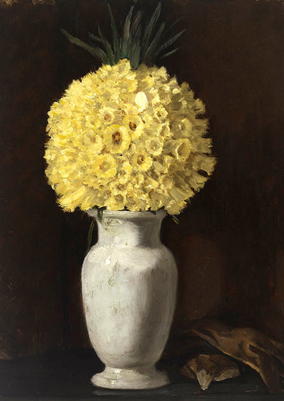 Yellow flowers in white vase