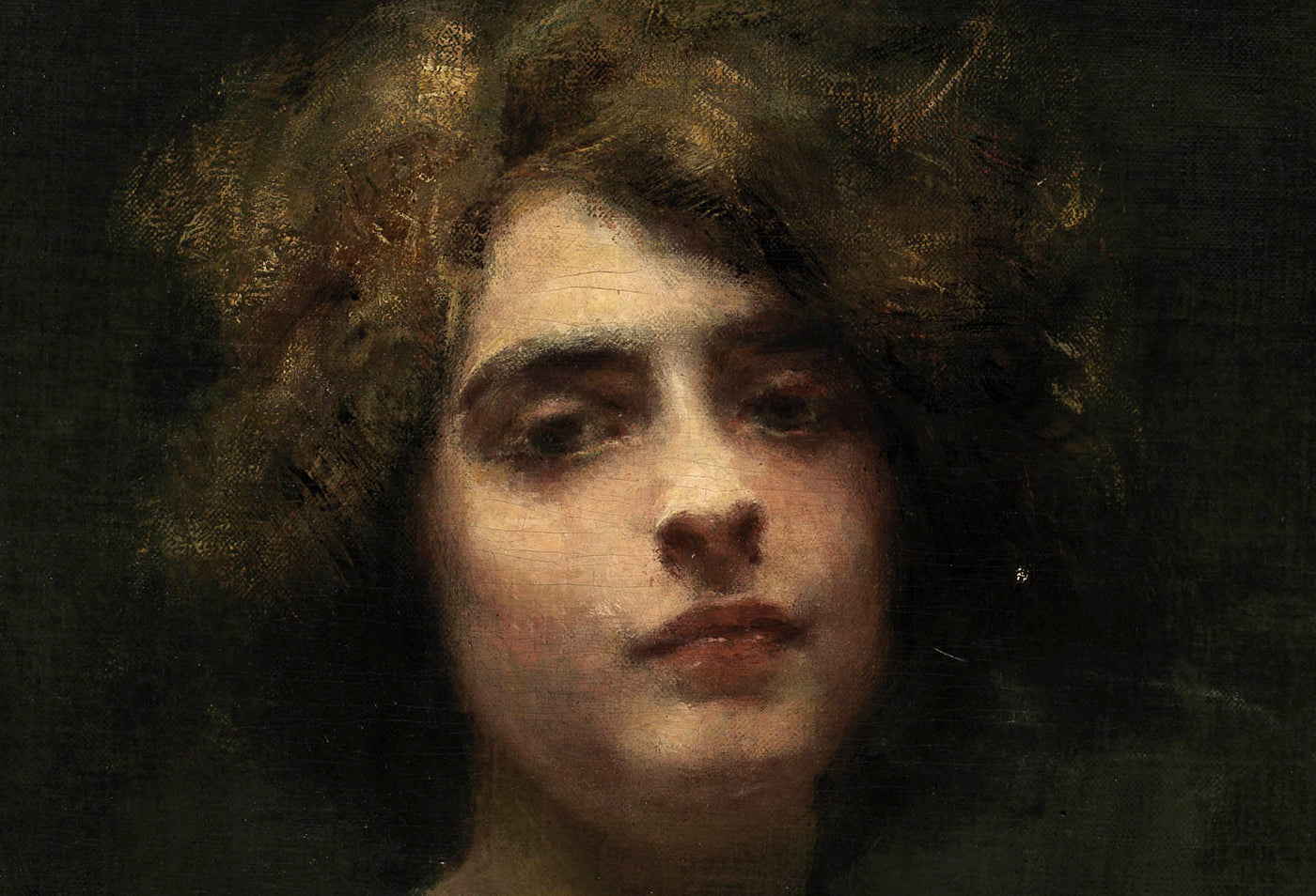 vintage art portrait of girl